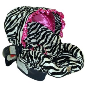 baby car seat cover in zebra